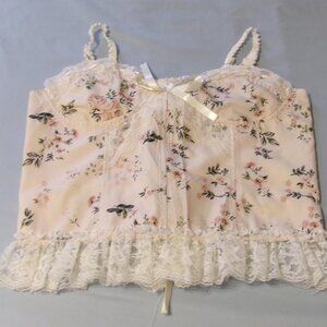 Gorgeous Floral Lace Corset Top – Size Small (Like New)